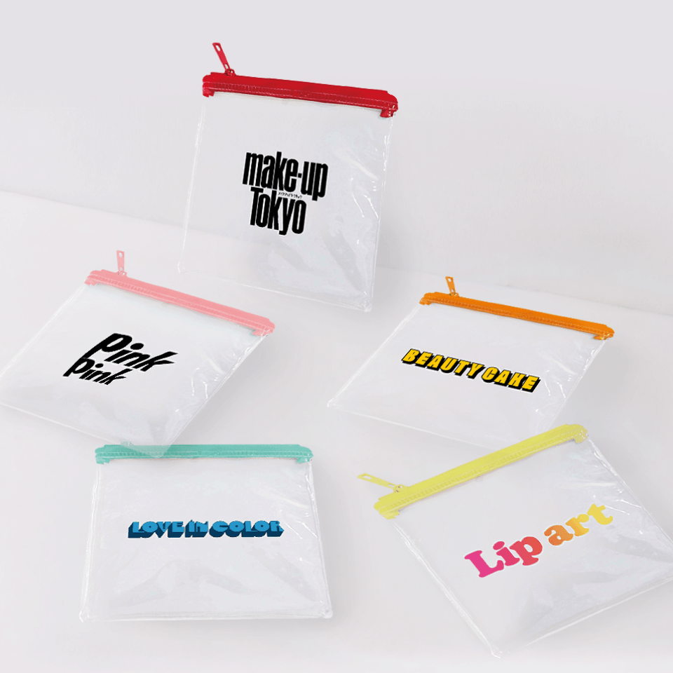 Clear Pouch with Colored Zipper